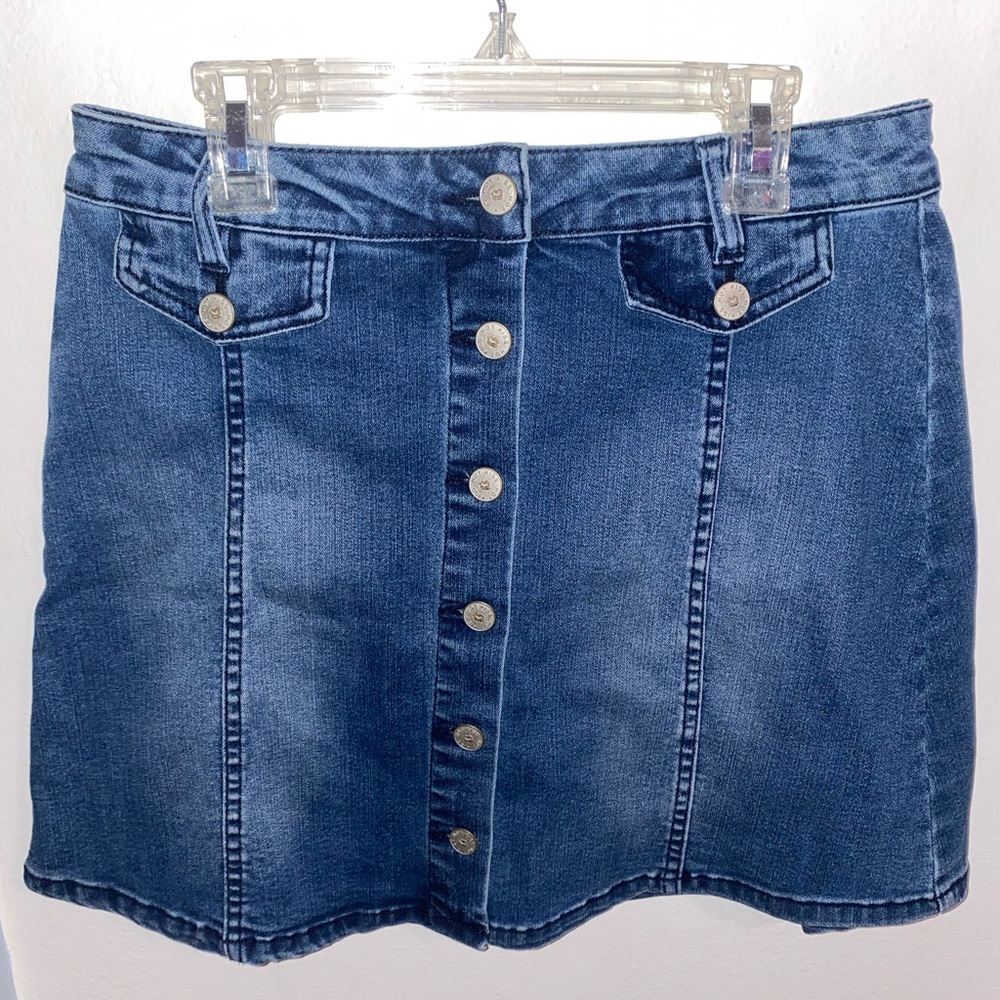 Button up jean skirt